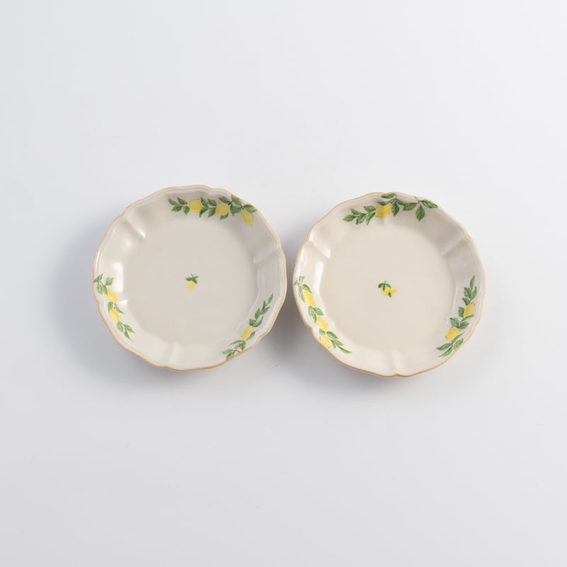 阿部慎太朗 花形深まめ皿（檸檬） | ぶどうのたね