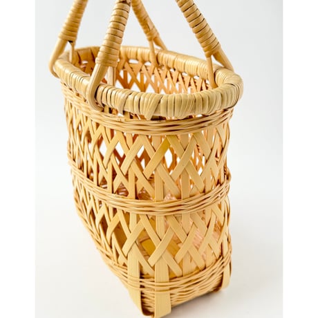 髙見八州洋　縄目差しバスケット　小