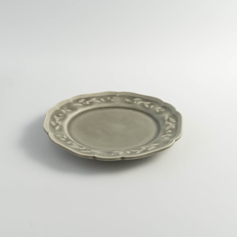 阿部慎太朗 オリーブレリーフ皿6寸 | ぶどうのたね