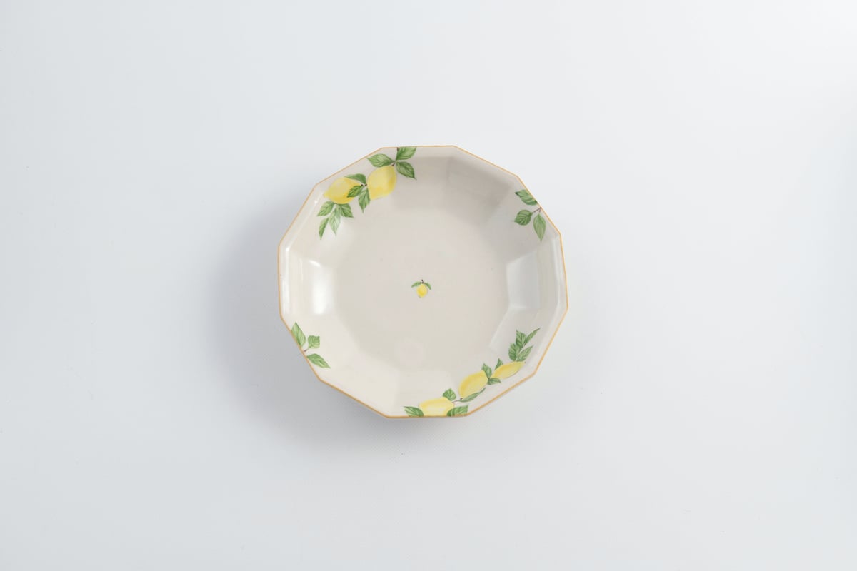 阿部慎太朗 十二角深皿5寸（檸檬） | ぶどうのたね