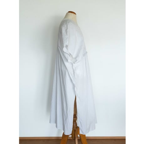 TOUJOURS Natural Garment Dyed Fringe Lace Poncho Dress