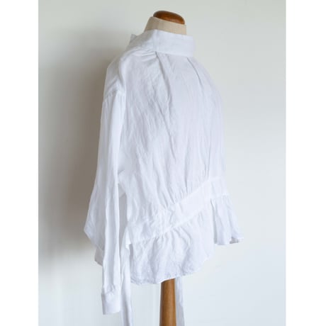 TOUJOURS Back To Front Smock Shirt [White]