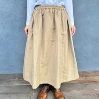 homspun・ウールリネンフリルポケットギャザースカート