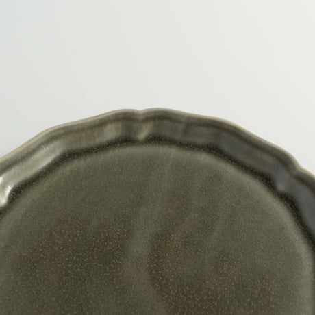 阿部慎太朗　花形細リム皿５寸
