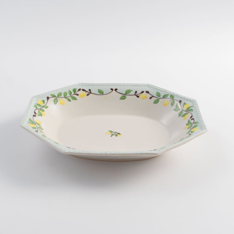 阿部慎太朗 八角オーバル深皿（檸檬/バイカラー） | ぶどうのたね