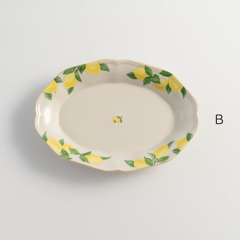 阿部慎太朗 花形深皿オーバルS（檸檬） | ぶどうのたね