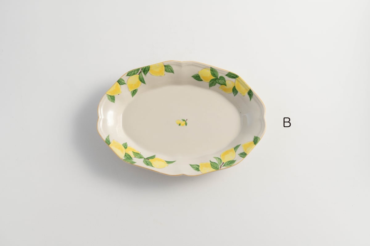 阿部慎太朗 花形深皿オーバルS（檸檬） | ぶどうのたね