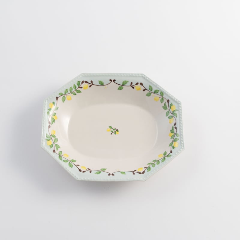 阿部慎太朗 八角オーバル深皿（檸檬/バイカラー） | ぶどうのたね