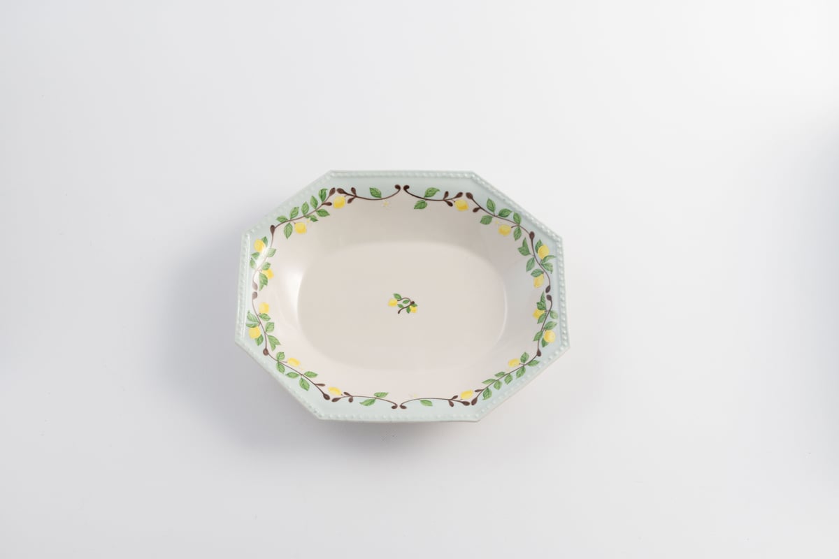 阿部慎太朗 八角オーバル深皿（檸檬/バイカラー） | ぶどうのたね