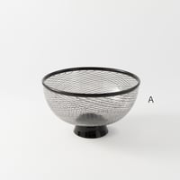 加倉井秀昭　黒格子　鉢
