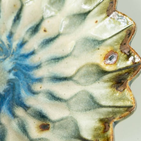 平岡仁　掛分輪花鉢