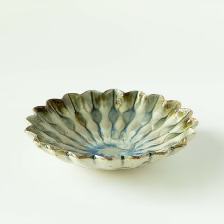 平岡仁　掛分輪花鉢