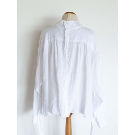 TOUJOURS Back To Front Smock Shirt [White]
