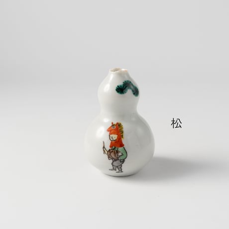 工房あめつち　色絵一輪挿し小馬の子