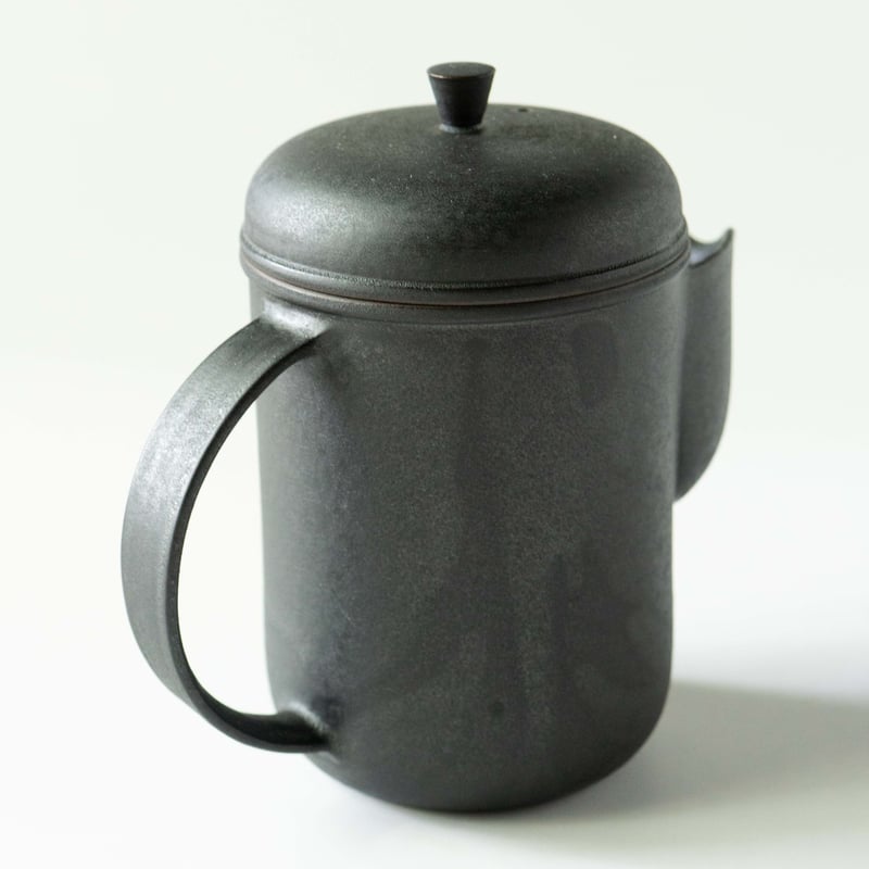 新品未使用　服部竜也　ペリカンピッチャー　黒釉　作家　ポット　器　紅茶　珈琲 新品未使用 服部竜也 ペリカンピッチャー 黒釉 作家 ポット 器 紅茶