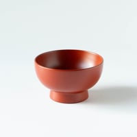 土田和茂　福椀　3.8寸　赤