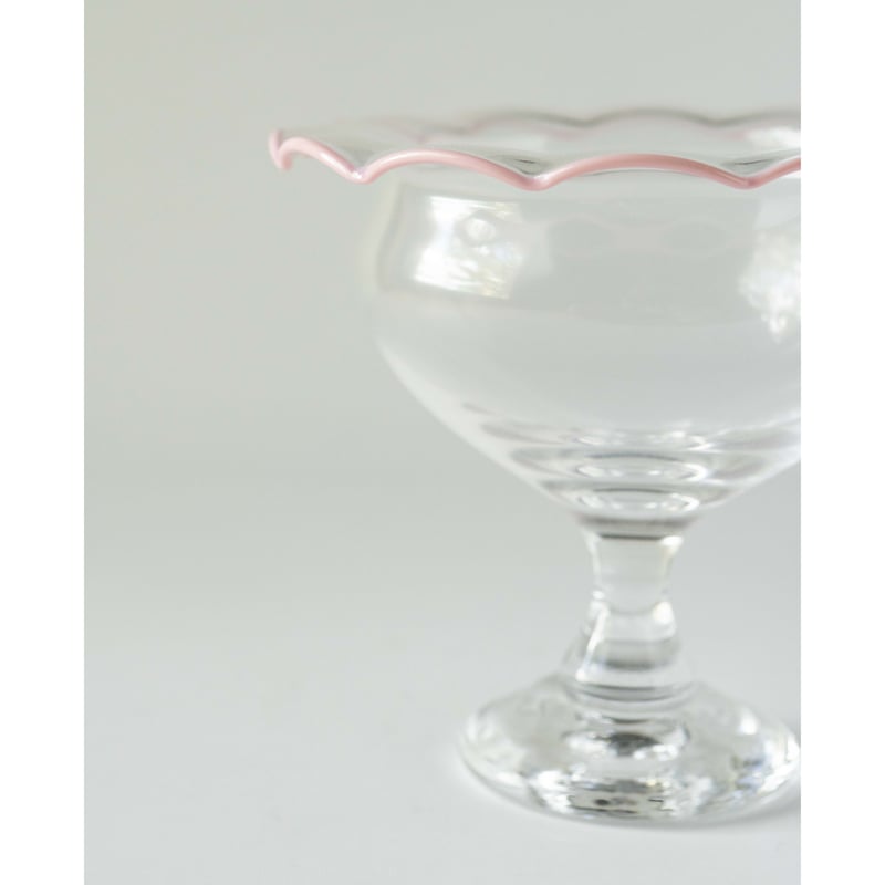 澤田和香奈 フリルパフェグラス デザートカップ (黄色ふち) 澤田和香奈 フリルパフェグラス デザートカップ (黄色ふち)