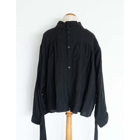 TOUJOURS Back To Front Smock Shirt[Black]