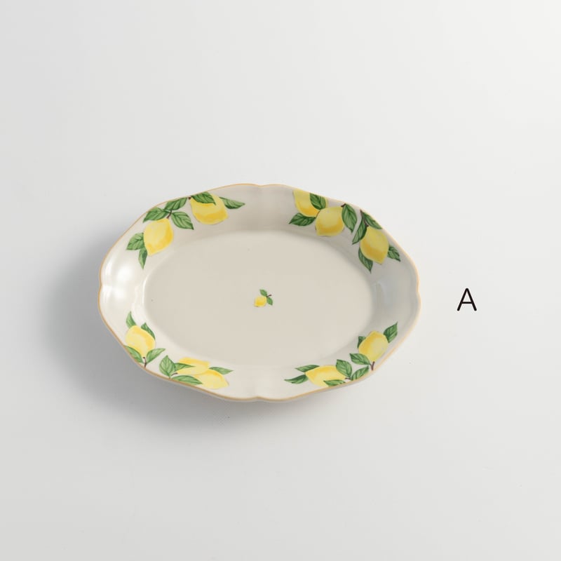 阿部慎太朗 花形深皿オーバルS（檸檬） | ぶどうのたね