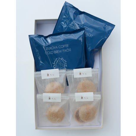 ●水出し アイスコーヒー(２パック)と豆たん(4個)の贈り物
