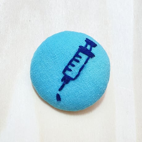 まるまる刺繍ブローチ N