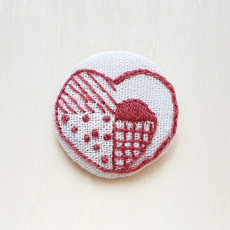 まるまる刺繍ブローチ K