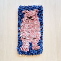 mini rug long (pink bear)