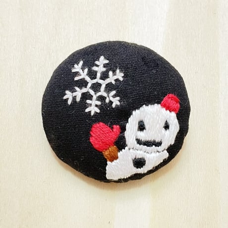 まるまる刺繍ブローチH