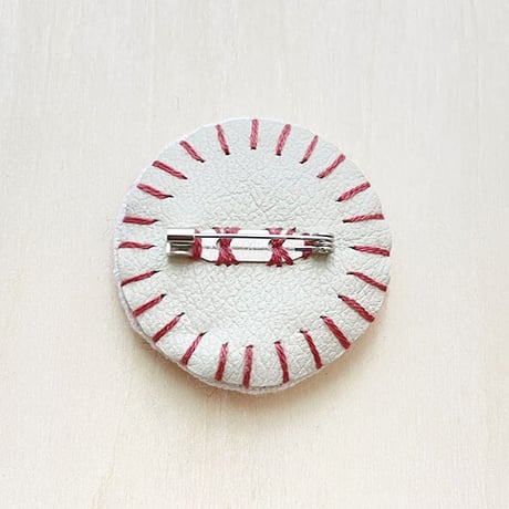 まるまる刺繍ブローチ K