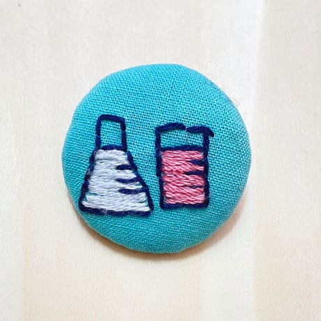 まるまる刺繍ブローチ N