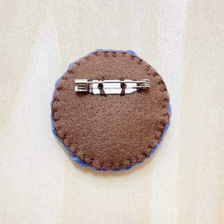 まるまる刺繍ブローチH