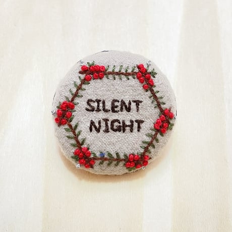 まるまる刺繍ブローチH