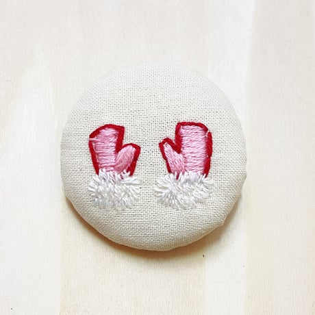 まるまる刺繍ブローチH