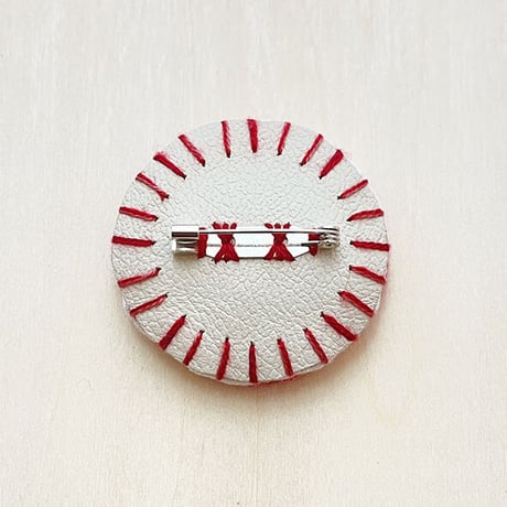 まるまる刺繍ブローチ K