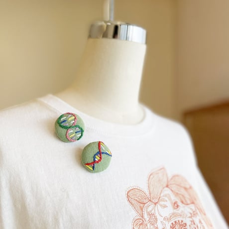 まるまる刺繍ブローチ N
