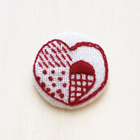 まるまる刺繍ブローチ K