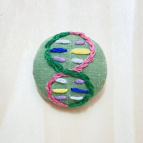 まるまる刺繍ブローチ N
