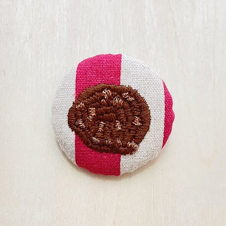 まるまる刺繍ブローチ E
