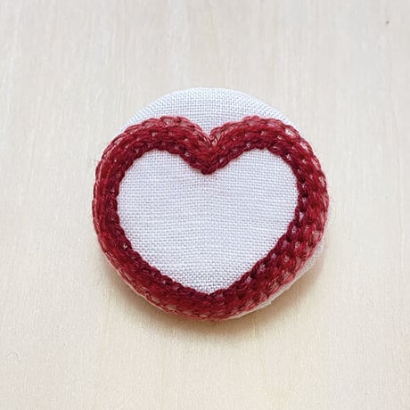 まるまる刺繍ブローチ K