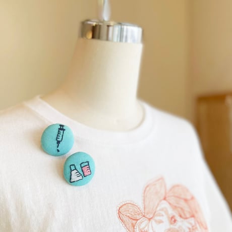 まるまる刺繍ブローチ N