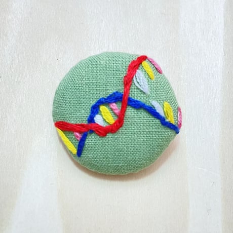 まるまる刺繍ブローチ N