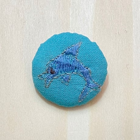 まるまる刺繍ブローチ Q