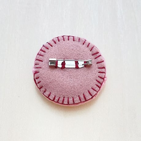 まるまる刺繍ブローチ D