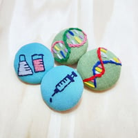 まるまる刺繍ブローチ N