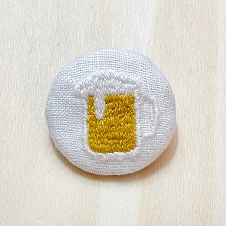まるまる刺繍ブローチ Q