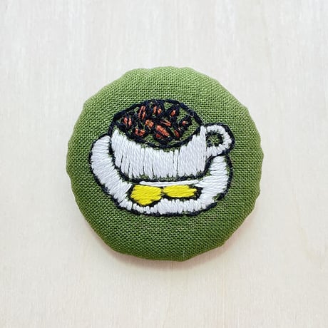 まるまる刺繍ブローチ E