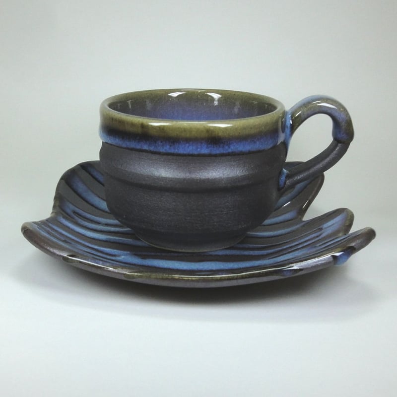 掛け分けコーヒー碗皿 | 楢岡焼オンラインストア