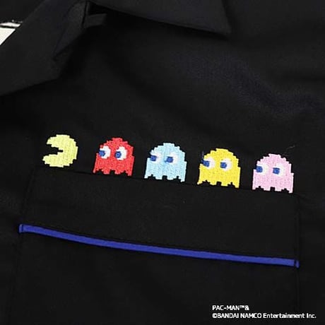 PCM-09　40thパックマンT/R刺繍シャツ