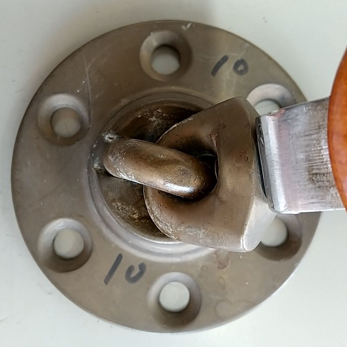 アンティーク 木製のブロック シングル/チーク シーブ径55mm WSC5504