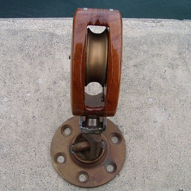 木製滑車　チーク ブロック　ブロンズシーブ 木製滑車 チーク ブロック ブロンズシーブ 木製滑車 チーク ブロック